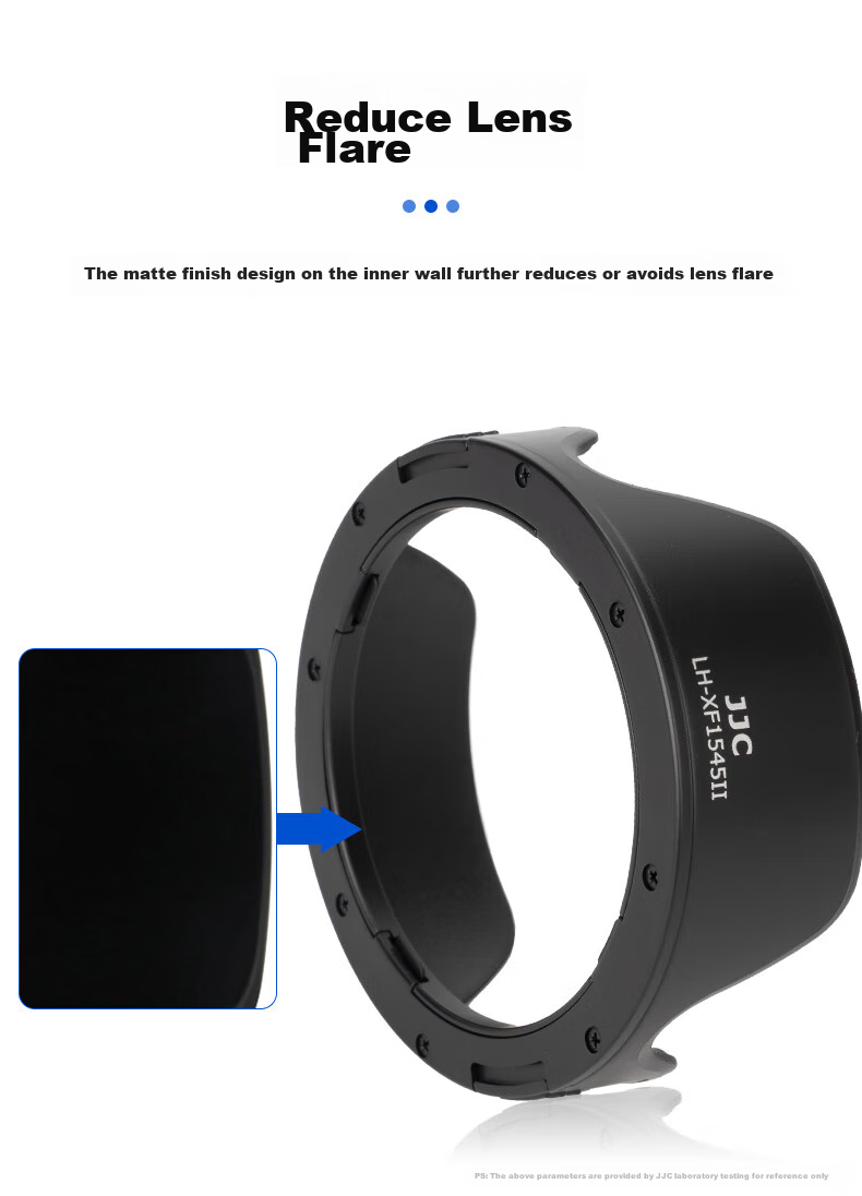 JJC Lens Hood for Fuji XC 15-45/XF 18, Nikon Z 40 f2/Z 28 f2.8 Lenses, Canon EF 40 Mirrorless Camera Accessory 52mm 4
