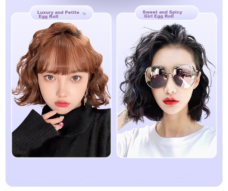 LivChic [Same As Celebrity Hairstyle] Egg Roll Hair Curler 36mm, Negative Ion M-Shaped Bidirectional Egg Roll Clip, Hair Protection Curling Iron, Hair Straightener, Curling Tool, Egg Roll Bar S5 7