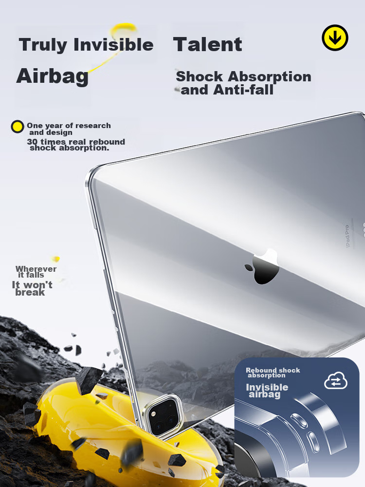 Baseus Tablet Protective Case, IPad Cover, IPad9 Gaming Case, Shockproof Transparent Soft Shell [Full Coverage Soft Case | Restores Bare Device Appearance], Suitable for IPad9/8/7-10.2 Inch 6