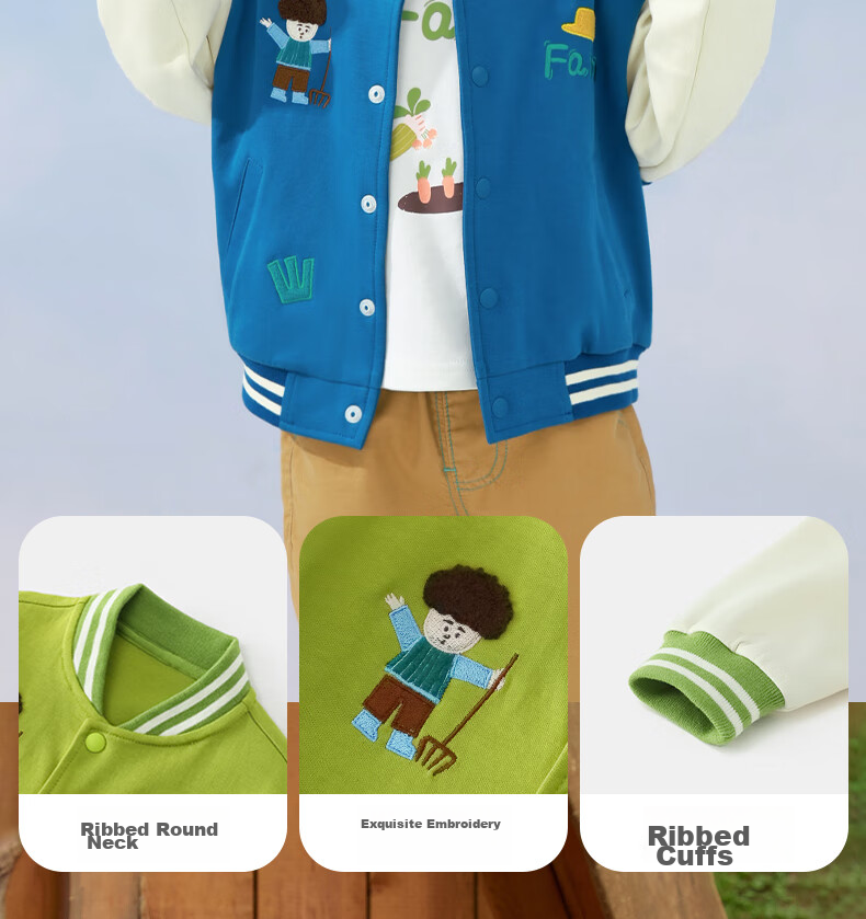 Ciciibear Boys' Jacket, Spring And Autumn Baseball Style, Children's Spring Outerwear, Boys' Clothing, Toddler Spring Seaso 10