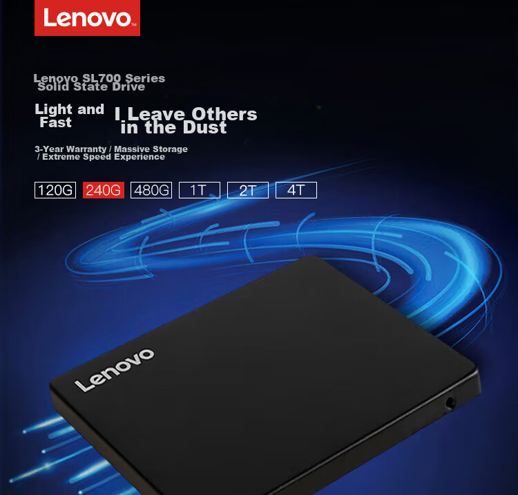 Lenovo 4TB SSD Solid State Drive, SATA 3.0, SL700 Lightning Shark Series, Compatible with Desktop/laptop 2