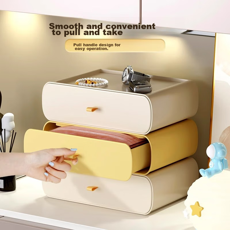 Jiadu Entryway Desktop Storage Box [Three Layers], Entrance Decoration, Living Room TV Cabinet Drawer Key Mask Storage Box