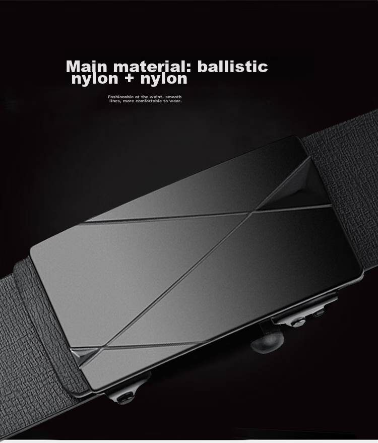 HALFEEL Men's Belt, Toothless Inner Belt with Automatic Buckle, Trendy High-Quality Leather Belt for Young Men, Business Trouser Belt, Father's Day Gift 2