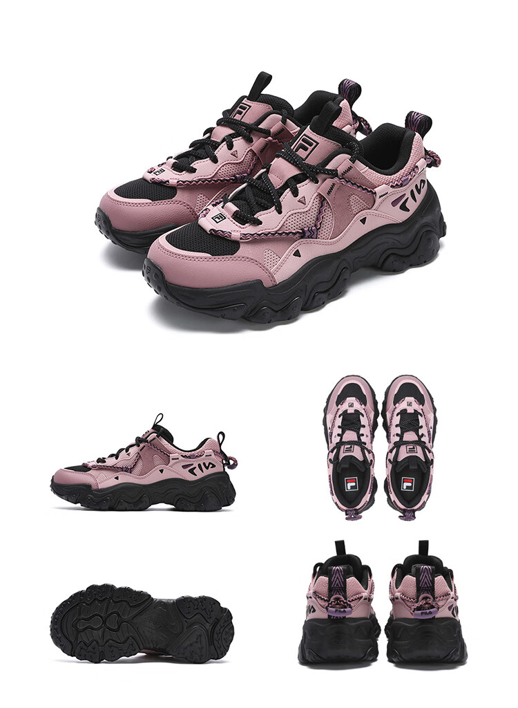 FILA Official Women's Dad Sneakers Sports Shoes Cat Claw Shoes 5th Generation Retro Casual Shoes 32