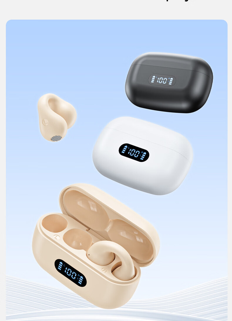 Chuang [2025 Latest Model | Flagship Top Configuration] Bone Conduction Bluetooth Headphones, Wireless Ear-Hook Style, Ultra-Long Battery Life, Non-In Open-Ear Design for Sports And Running, Noise Reductio 2