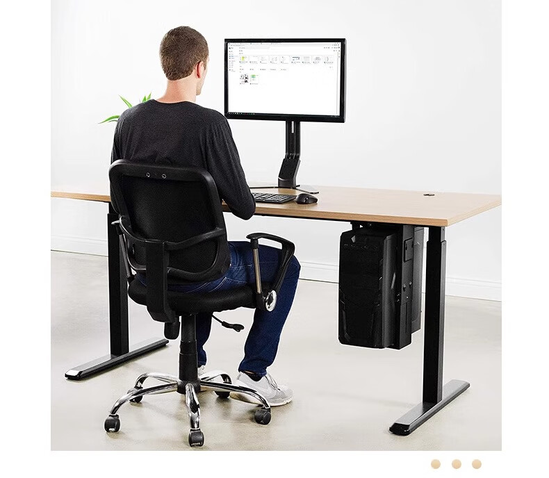 Zhiercheng Computer Tower Stand Adjustable Desk, Computer Case Hanging Bracket, Desktop Computer Chassis Support Rack, Adjustable Size And Rotating Angle, Easy Cable Management 8
