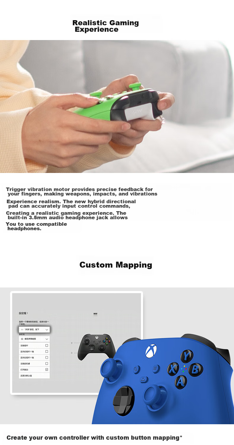 Microsoft Xbox Wireless Controller, Ice White, Bluetooth Compatible with Xbox/PC/Tablet/Phone, Steam Promotion Black Myth: Wukong Silk Song 4