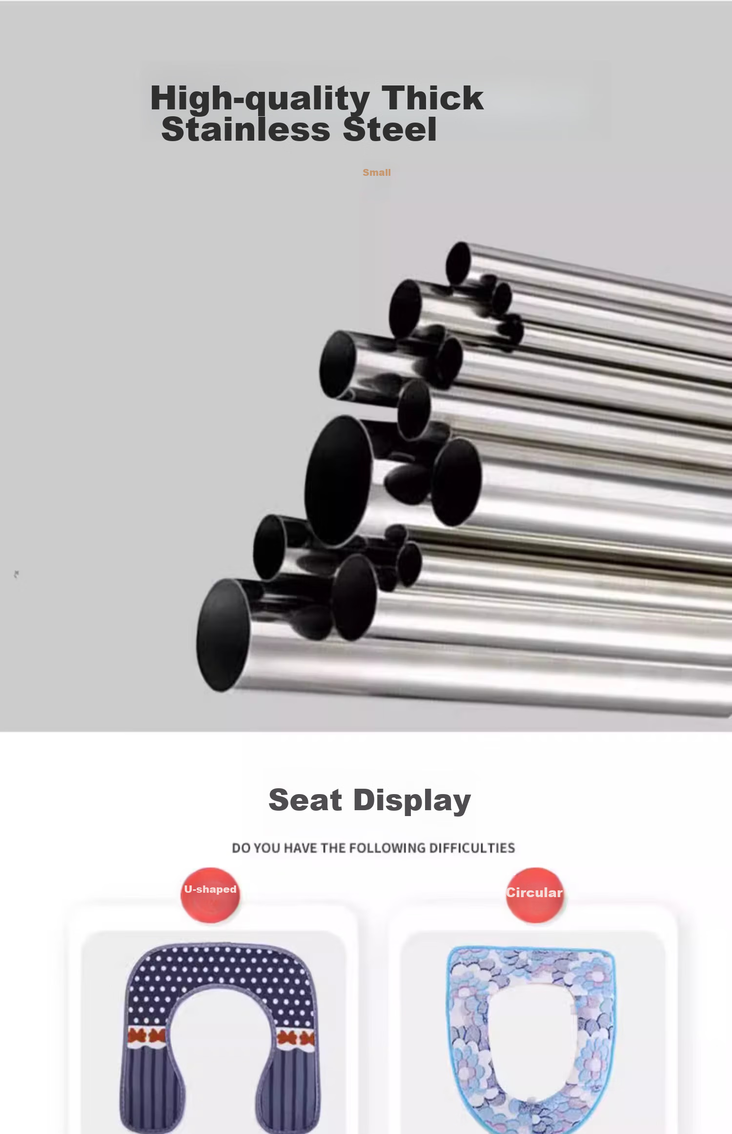 Yagao Elderly Commode Chair, Toilet Seat Riser, Foldable, with Armrests, Non-Slip, Double Bars, for Pregnant Women, Reinforced, Toilet Seat Stool, Simple Commode Chair 9