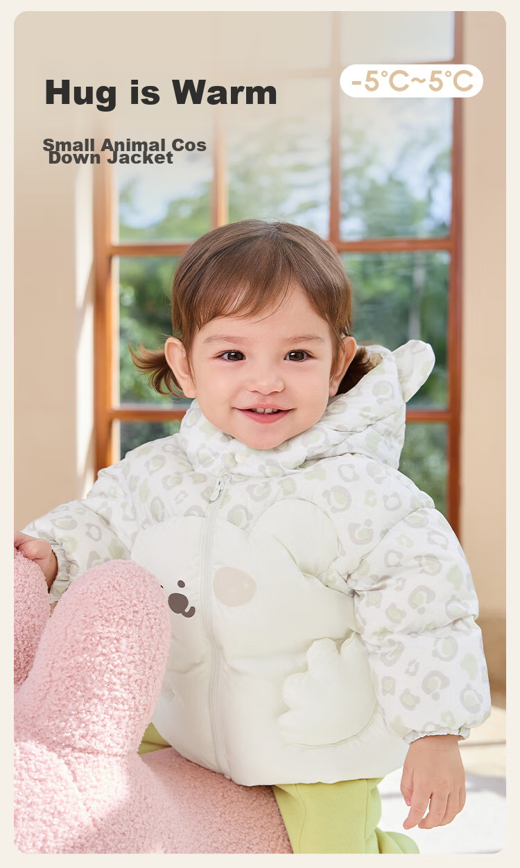 BALABALA Kids Down Jacket Boys Girls Winter 2025 New Thickened Puff Down Coat Baby Warm Clothes 1