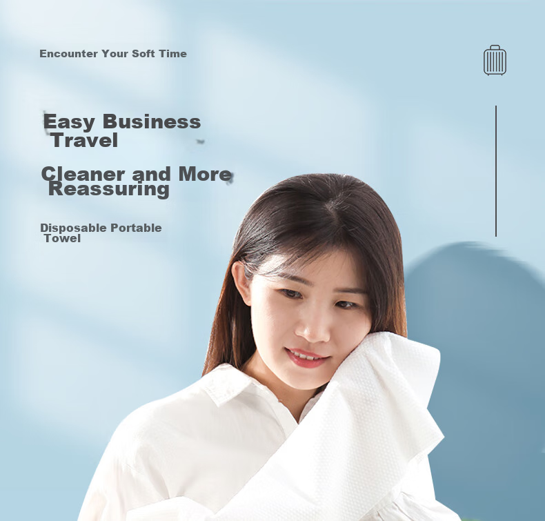 KING SHORE Disposable Towels, 20 Pack Face Towels for Travel Essentials, Pearl Pattern Thick Large Towels 30*50cm 1