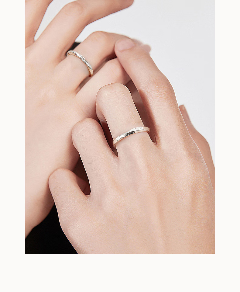 Fanci Mobius Love River Couple Rings Set Anniversary Birthday Gift for Girlfriend 5