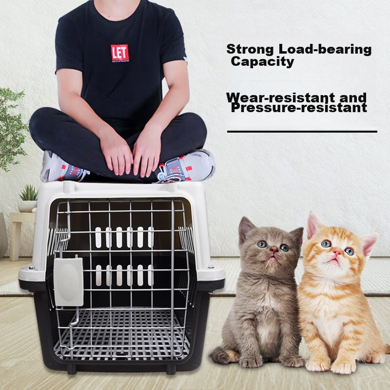 Bochiduo Pet Airline Carrier, Large Capacity Air Transport Box for Cats And Dogs, Cargo Airline Box, Small Size (Recommended for Pets under 12 Jin)
