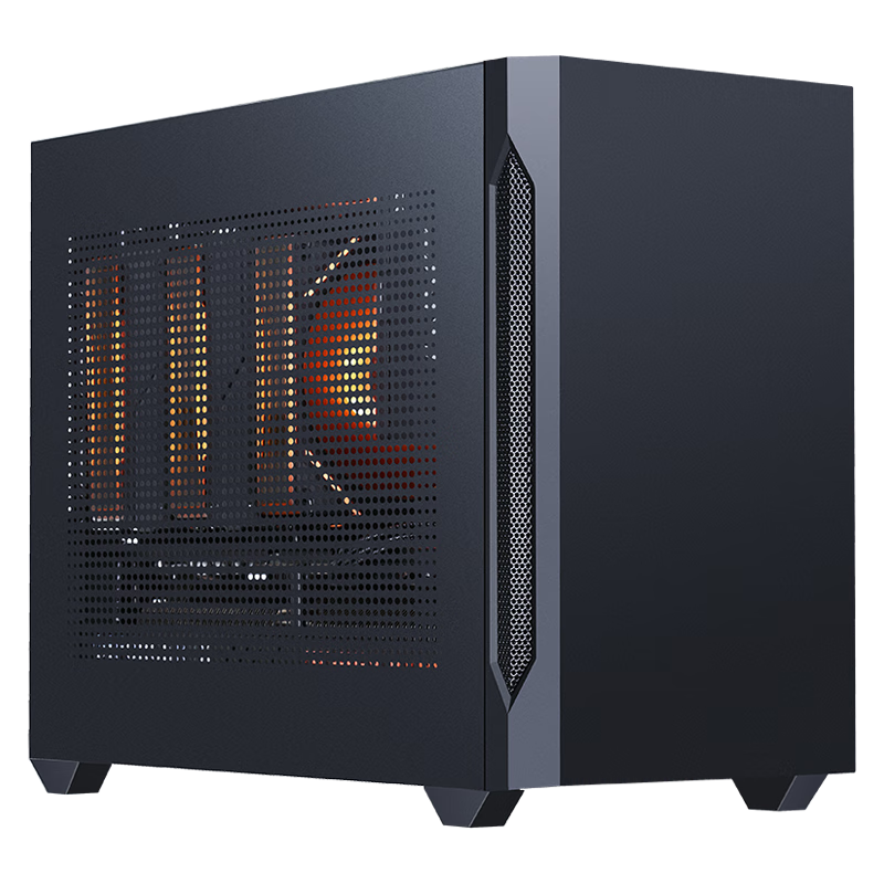 SAMA Creative Air Black Gaming And Office Desktop Computer Case with Three Sides of Mesh Ventilation, Detachable Structure, Supports MATX Motherboard And ATX Power Supply, Dual USB 3.0 Ports, Dust-Proof Top