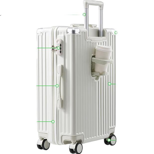Чемодан Paul Frank Multifunctional Luggage Suitcase, тележка, дорожный, ручная кладь, кодовый замок, поворотные колеса, серебристо-серый, 20 дюймов