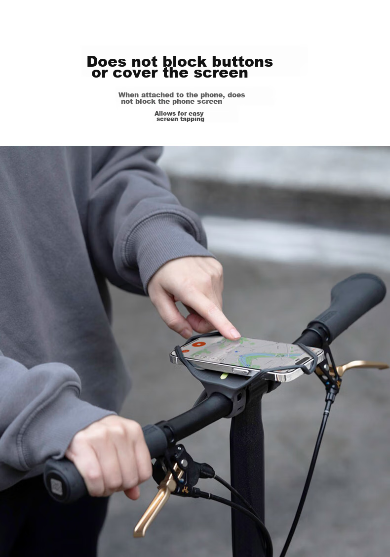 Bone Road Bicycle Phone Mount, Professional Small Folding Bike Phone Holder, Shockproof Cycling Navigation Phone Stand 3