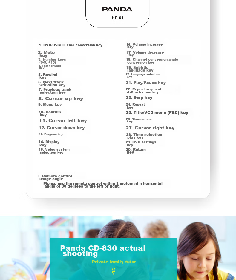 Panda CD-880 Bluetooth Speaker, CD Player, DVD Player, Tape Recorder, Voice Recorder, USB Drive And Memory Card Player, Transcription Machine, Learning Device (Blue) 16