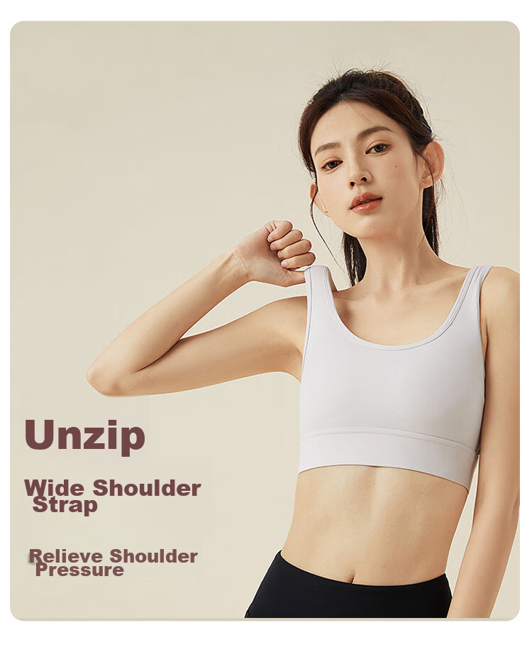 MINISO High-Intensity Sports Bra for Women, Running Anti-Shock Anti-Sagging Side Support Yoga Pilates Training Beautiful Back Bra 8