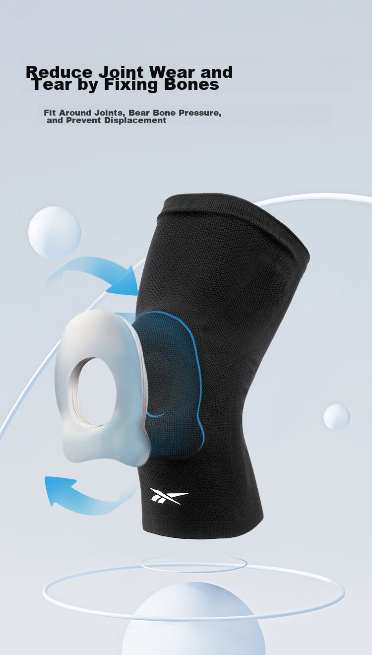 Reebok Sports Knee Brace for Meniscus, Basketball, Running, Patella Protection for Men And Women, Suitable for Soccer, Badminton, Hiking, And Cycling 4