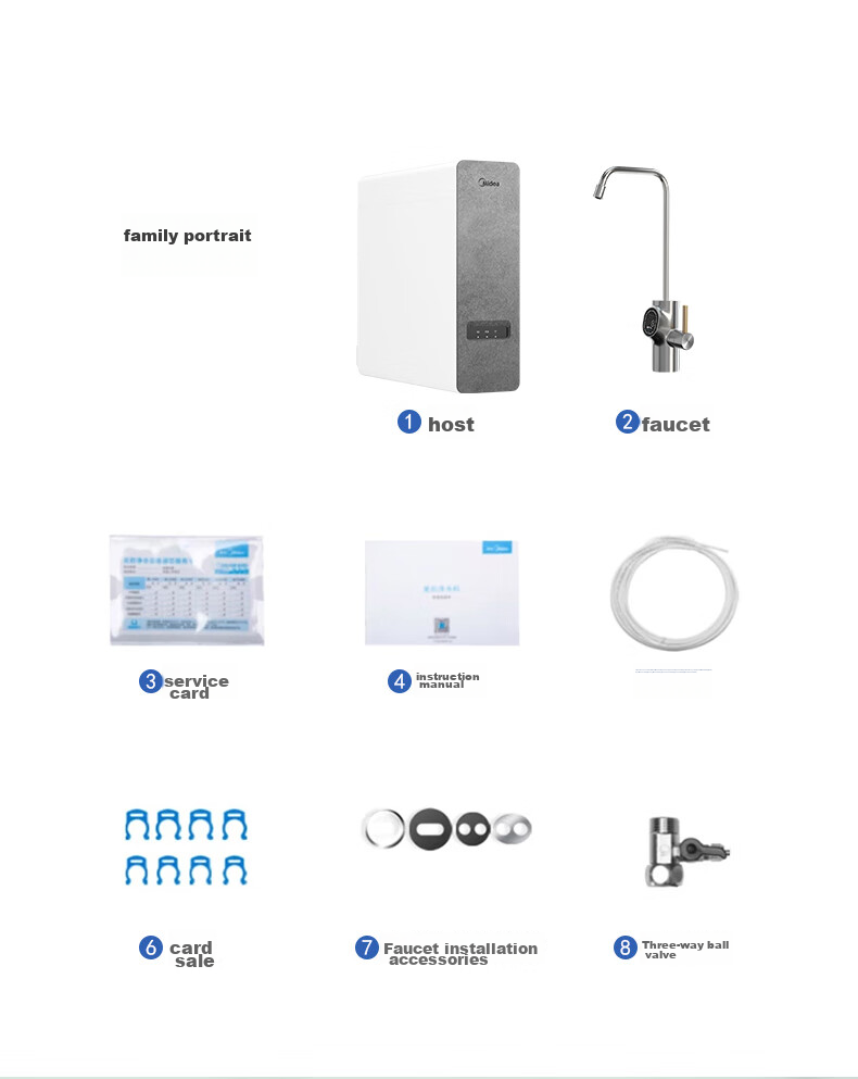 Midea Baize Max 1600G Water Purifier 0 Scale Inhibitor 6-Year Long-Lasting RO Reverse Osmosis Under-Sink Household Drinking Water Filter Top Flow Smart Touch Screen 21