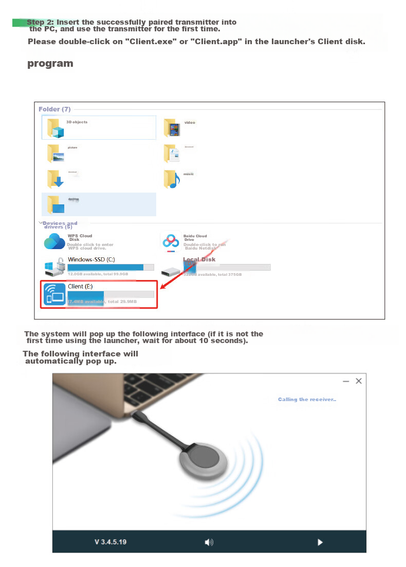 BIAZE HDMI Wireless Screen Mirroring Device, USB/Type-C Transmitter, Conference Screen Sharing Tool, Compatible with Smartphones, Laptops, for Connecting to TVs, Monitors, Projectors, Point-To Distance of 50 Meters 35
