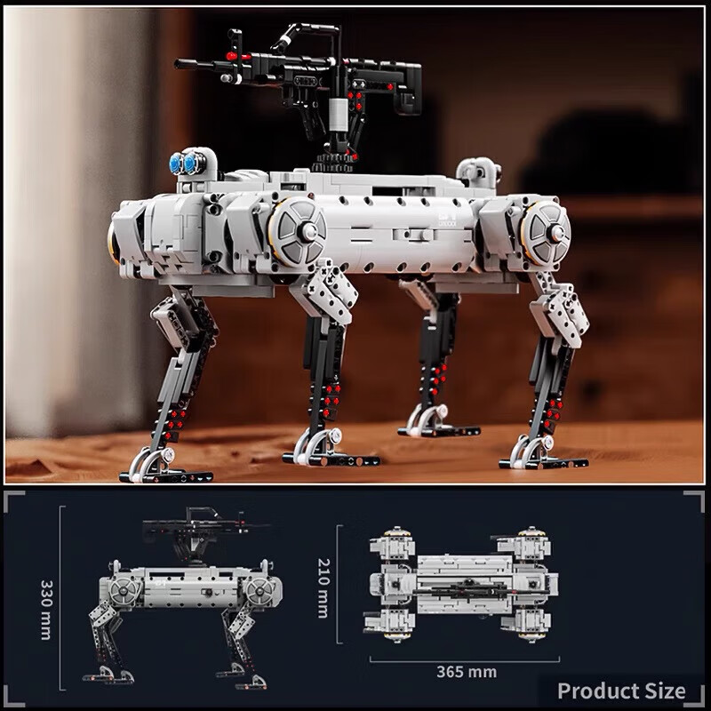 Lianhe Chuangxiang AI Programming Military Robot, Remote Control Building Block Toy, Birthday Gift for Boys Aged 6-12