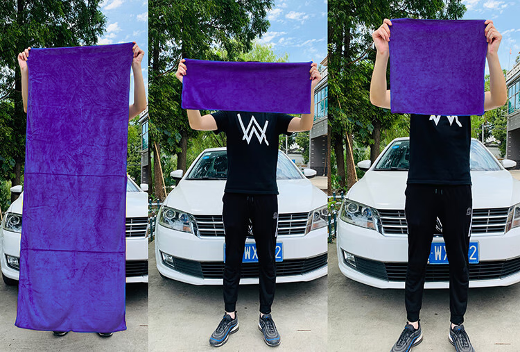 Good Weather Cleaning Cloths for Car Washing, Glass Wiping, Housekeeping, Cleaning, And General Maintenance - Purple, Thickened, 10 Pieces, 30*70 Cm 15