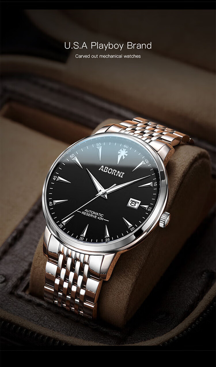 ABORNI Quartz Watch for Men, Mechanical Feel, Business Casual, Fashionable Chinese Watch, New Year's Gift for Boyfriend Or Husband 21