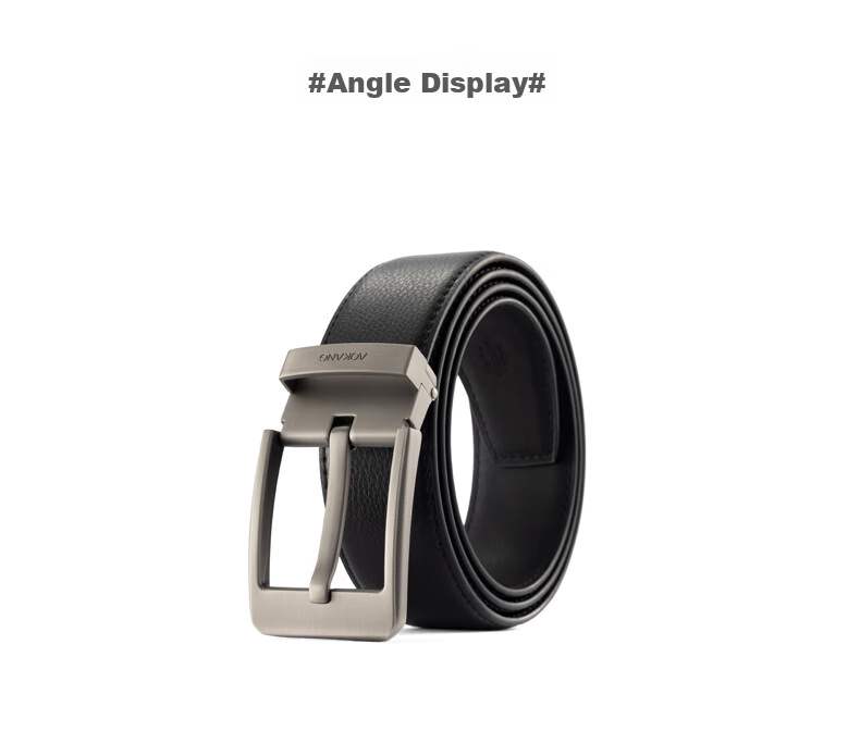 Aokang Men's Pin Buckle Leather Belt, Business Cowhide Trouser Belt, Birthday Gift for Husband 10