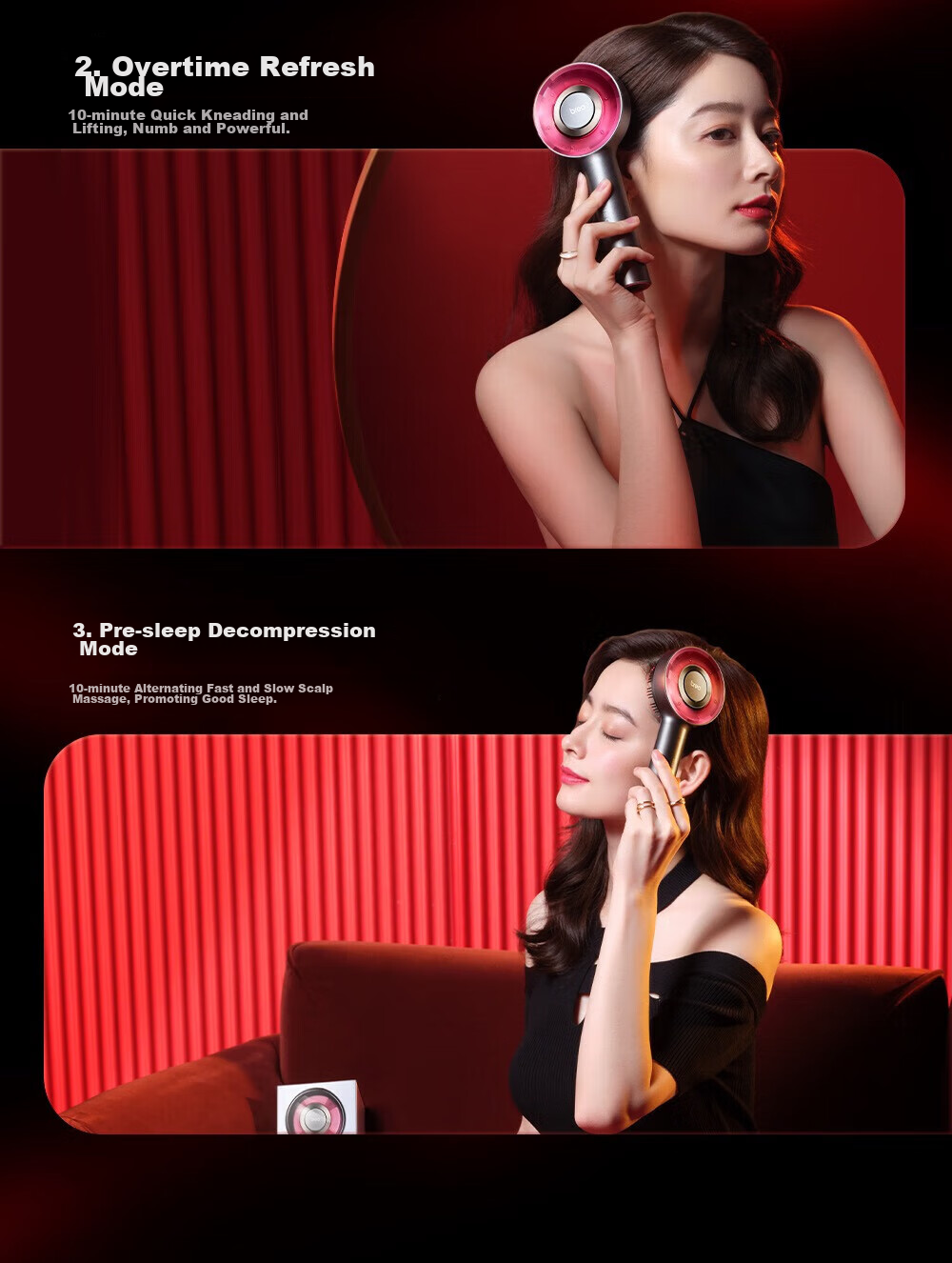 Breo [Mid-Autumn Festival Gift Top] Scalp3 Scalp Massage Comb, Black Kneading Massage, Stress Relief Hair Care Comb, Red Light Comb, Scalp Massager, Mid-Autumn Festival Gift for Elders 19