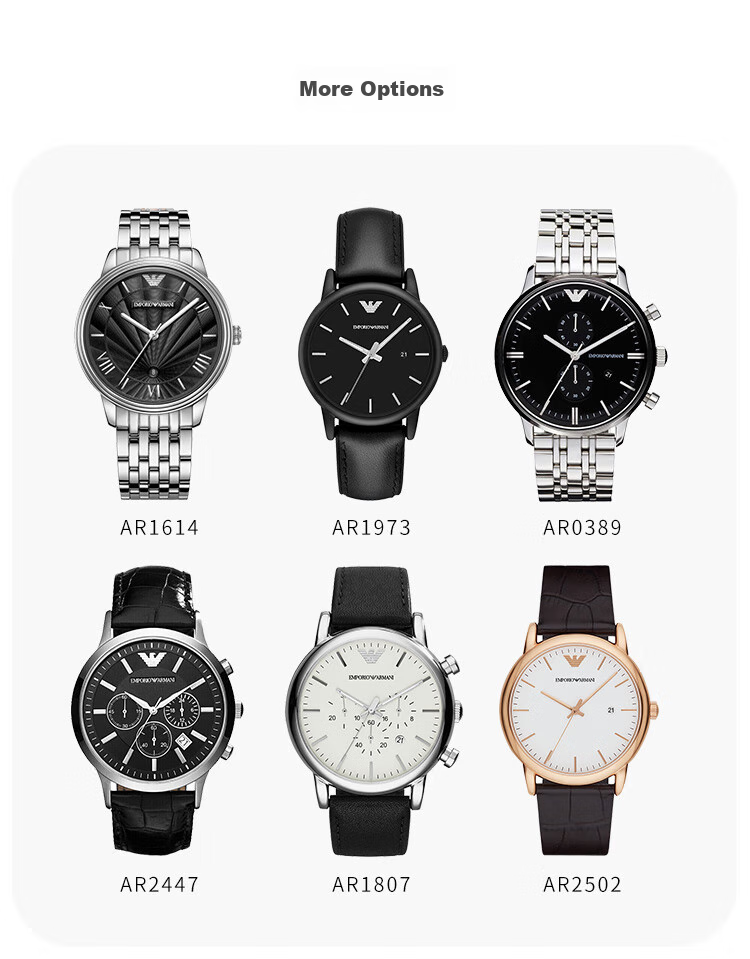 EMPORIO ARMANI Aviator Watch for Men, Three-Eye Chronograph Quartz Watch for Men, Birthday Gift for Boyfriend AR2434 12
