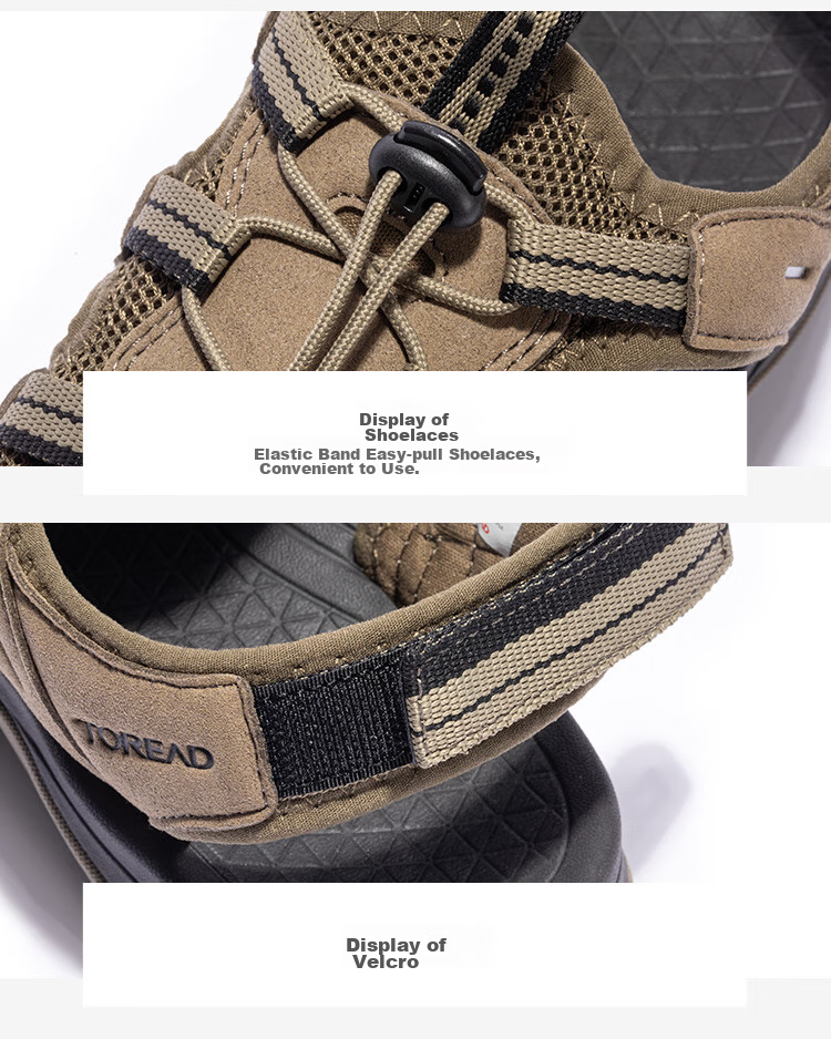 TOREAD Men's Beach Shoes, Lightweight Non-Slip Comfortable Breathable Closed-Toe Sandals, Outdoor Sports Water Shoes TFGGCM81990 14