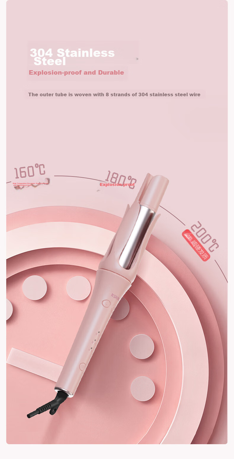 Jindao Fully Automatic Curling Iron, Gentle on Hair, Big Wavy Curl, Lazy Atmosphere, No-Stress Electric Curling Tool, Non-Sticky Hair Styling, 32mm Negative Ion K3 Portable, National Day Holiday Gift 12