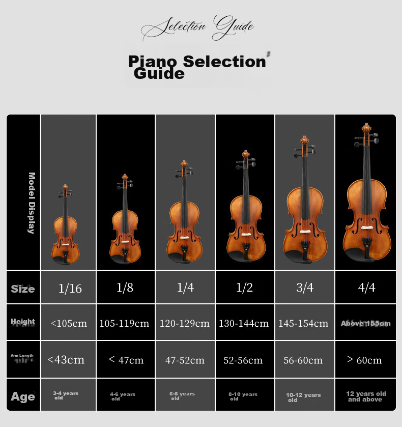 Romusic Violin Alpine Spruce Handmade Solid Wood Children's Adult Beginner Intermediate Performance RV-102Y [1/2] 16