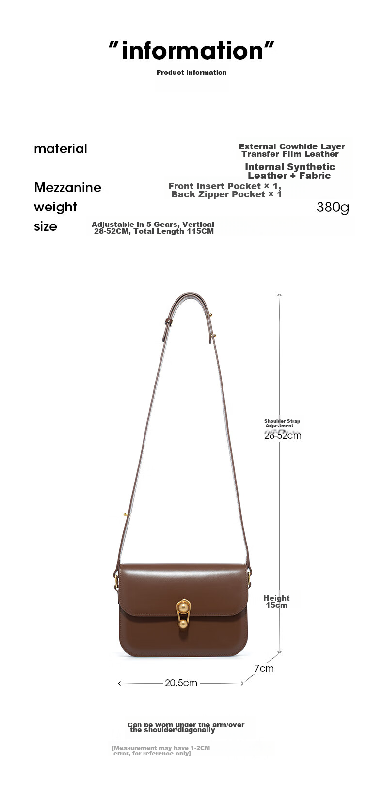 La Festin [Cheng Xiao's Choice] Women's Handbag, Planet Bag, Shoulder Crossbody Underarm Small Square Bag, Birthday Gift for Wome 6