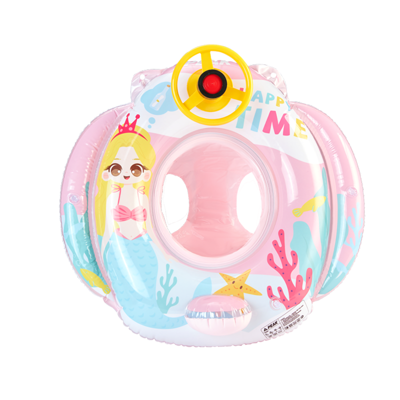 PEAK Children's Swimming Ring, Baby Life Buoy, Inflatable Thickened Anti-Rollover, Girls' Swimming Equipment, Toddler Seat Ring