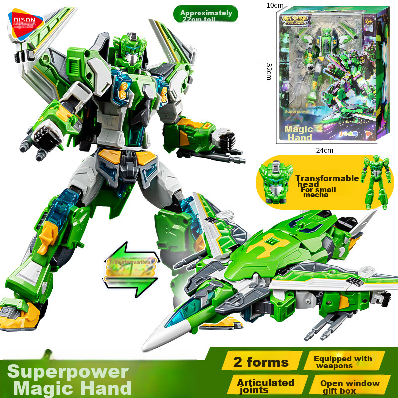 DISON Transforming Alliance 2 Super Transformation War God Robot, Handheld Transforming Toy, Combination Machine, Birthday Gift for Children, New Year Present for Boys