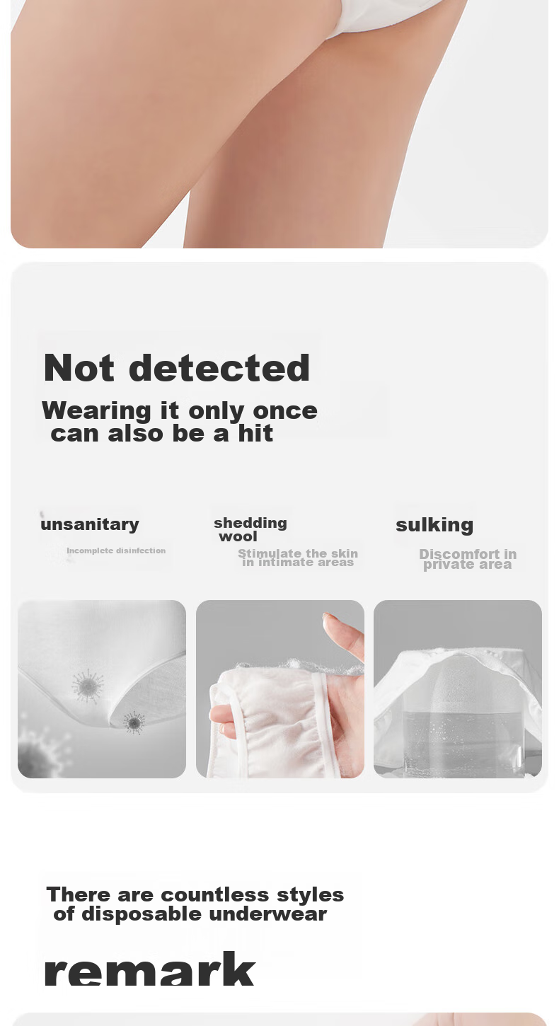 MINISO 7-Pack All-Cotton Disposable Underwear for Women *1 Pack Travel Business Trip Daily Disposable Holiday Outfit XL Size EO Sterilized 3