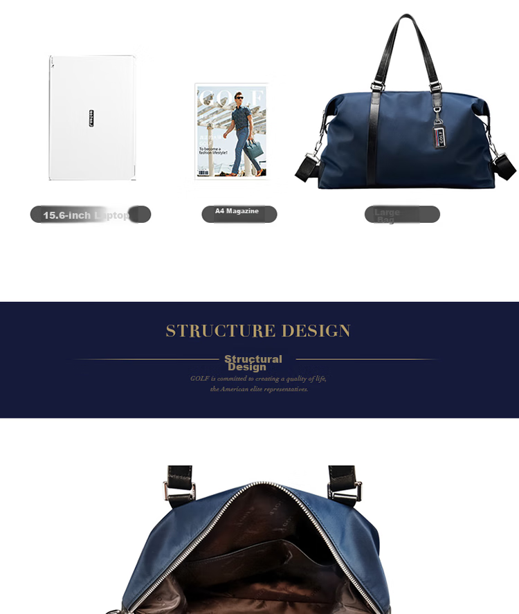 GOLF Travel Bag, Casual Sports Fitness Bag, Handheld And Shoulder Luggage Bag, Men's Short-Trip Travel Bag, Large Capacity Business Trip Bag 10
