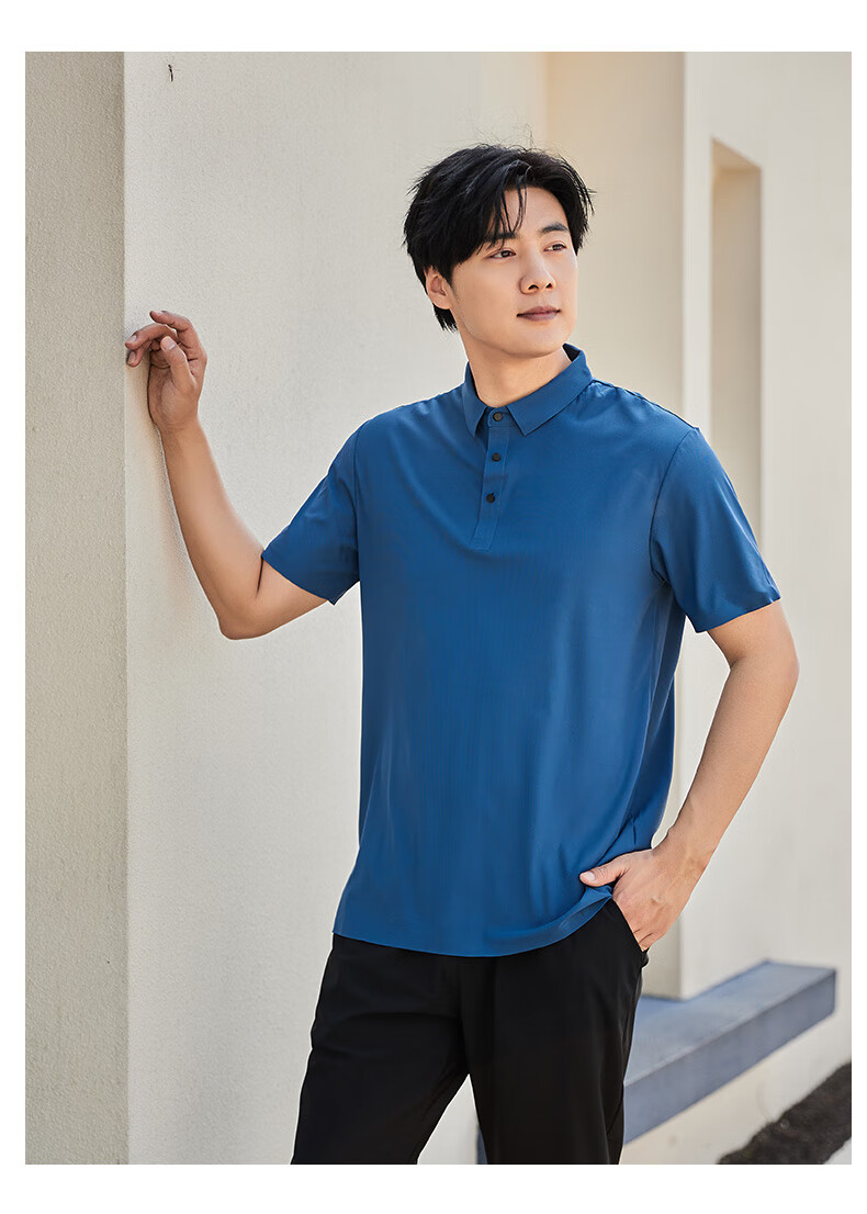 LangSha Men's POLO Shirt, Summer T-Shirt, Sports Quick-Dry Collared Short Sleeve, Ice Silk Breathable, Running Fitness Father's Day Gift 14
