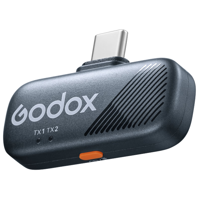 Godox Cube Wireless Lavalier Microphone Lightning Version for iPhone, One-to-Two Mini Wireless Lapel Mic for Live Streaming, Vlog Recording, Mini Button Microphone