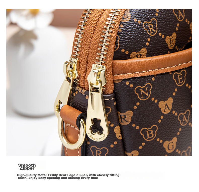 Xiaoxiongyilian Shoulder Crossbody Mini Bag for Women, Phone Pouch, Fashionable Versatile Mini Handbag, Printed Bucket Bag, Valentine's Day Gift 17