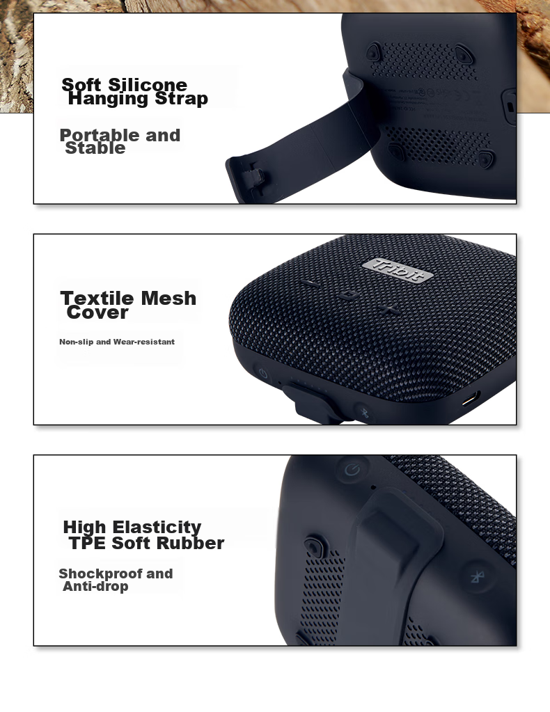 Tribit FunCube 3rd Gen Bluetooth Speaker Portable Outdoor Cycling High Volume Bass Waterproof Wireless Speaker High Quality Sound 2026 Latest Black 7
