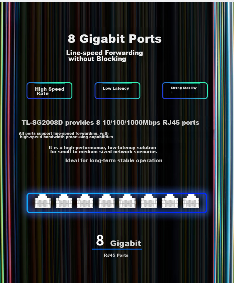 TP-LINK 8-Port Gigabit Cloud Management Switch [Upgraded Version of TL-SG1008D], APP Management, Plug And Play, Network Cable Splitter, TL-SG2008D 8