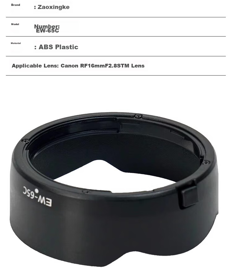 Earlymen EW-65B Suitable for RF24mm F1.8 MACRO IS STMR8 R50 RP R5 R6II Second Generation R7 R10 Accessories, Sunshade 4