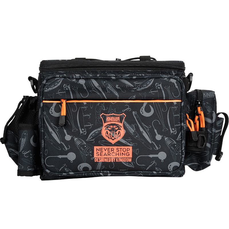 Guowangluya Lure Bag, Multifunctional Waist Pack, Crossbody Shoulder Bag, Fishing Backpack, Durable Tackle Bag, Black