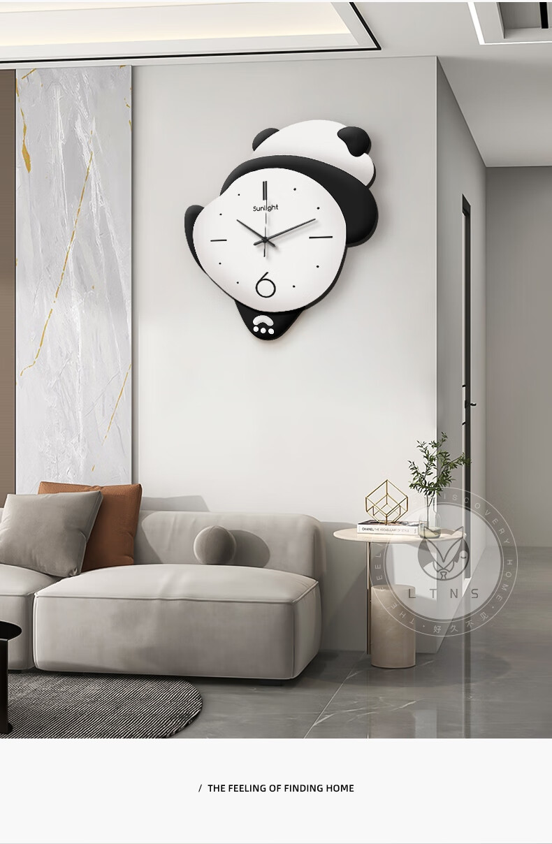 Long Time No See Vintage Style Wall Clock No Drilling Silent Creative Living Room Simple Dining Background Wall Clock 2026 New Model 6