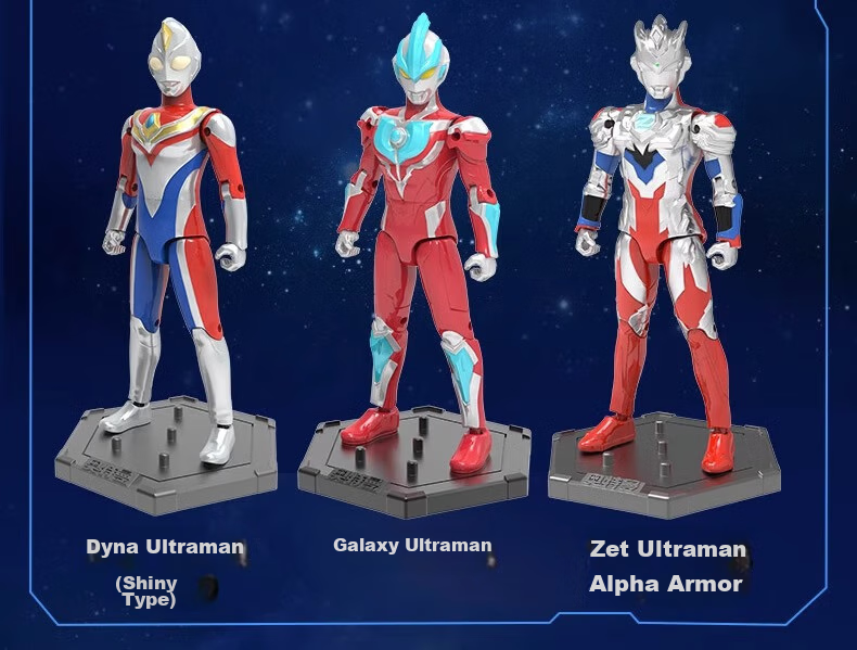 LDCX Dainade Kaijizetao Ultraman Action Figure Set Toy for Boys Children's Birthday Christmas Gift Box 3