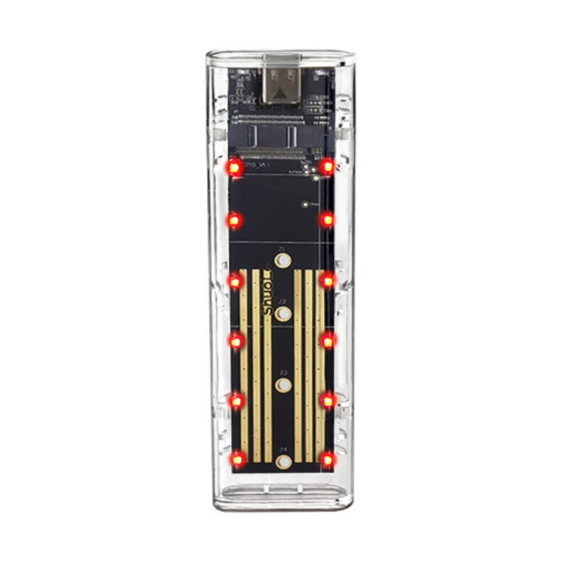 BUBM M.2 NVMe Portable Hard Drive Enclosure, Type-C 3.1 High-Speed Hard Drive Enclosure, External SSD And Mechanical Hard Drive Enclosure for Laptops And Tablets, Transparent Model 1
