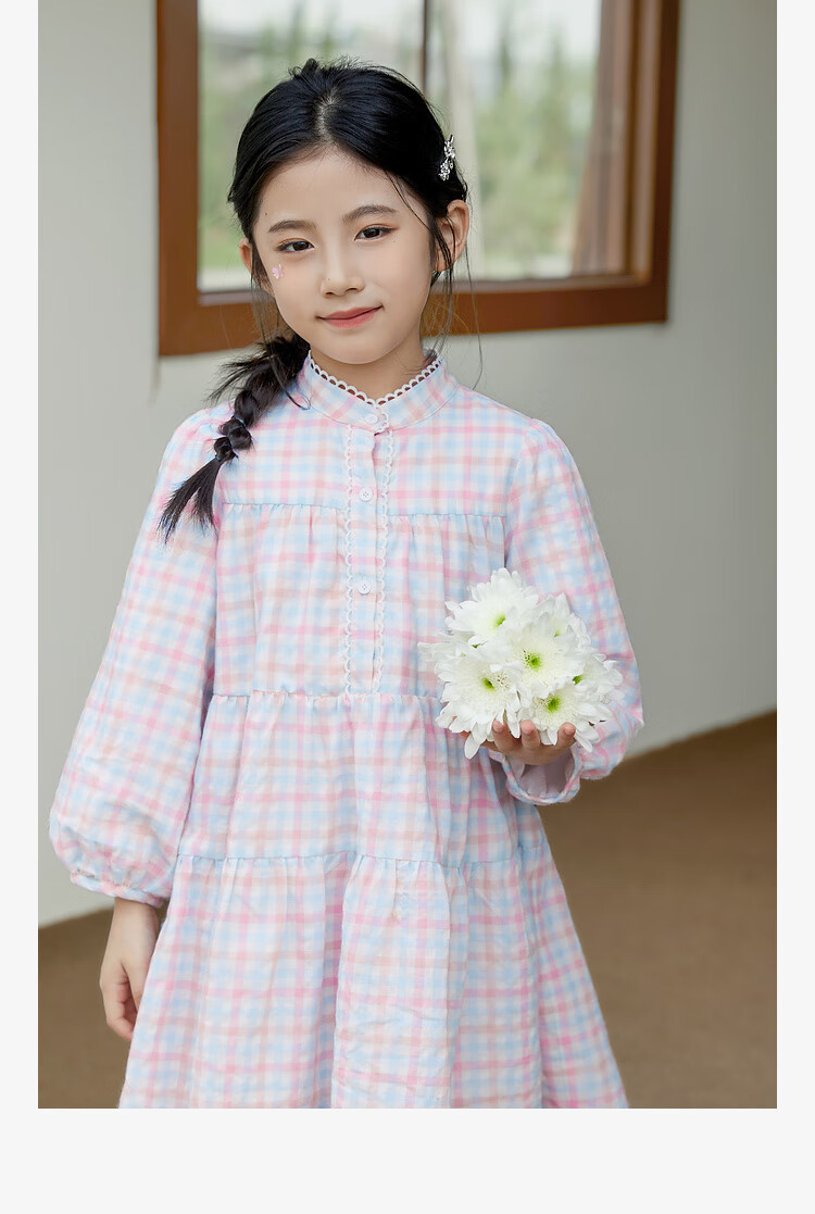 LUSON Chen Da Zhu Girls' Long-Sleeve Dress, 2025 Spring And Autumn New Stylish Children's A-Line Princess Dress, New Year's Outfit 8
