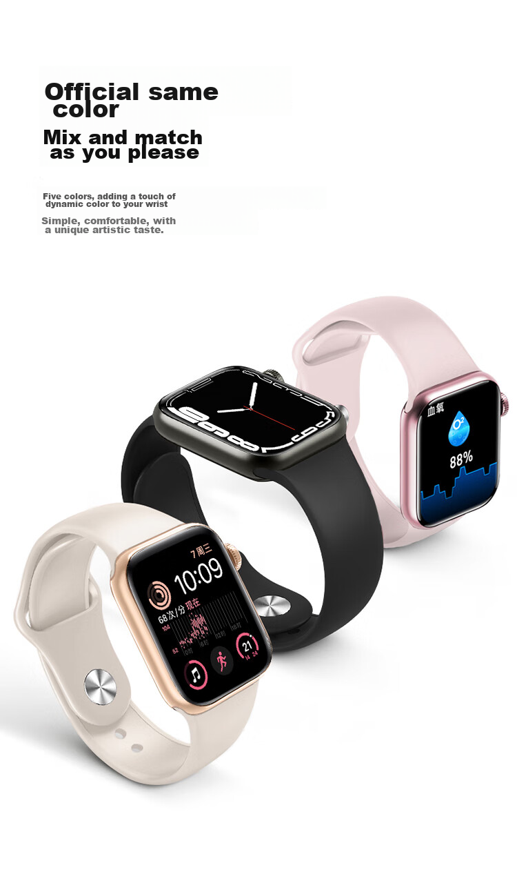 MSSM Compatible Silicone Watch Band for Apple Watch Series 11/ultra4/S12/10/9/8/SE3, Sports Band for Men And Women, Black, 38/40/41/42 5